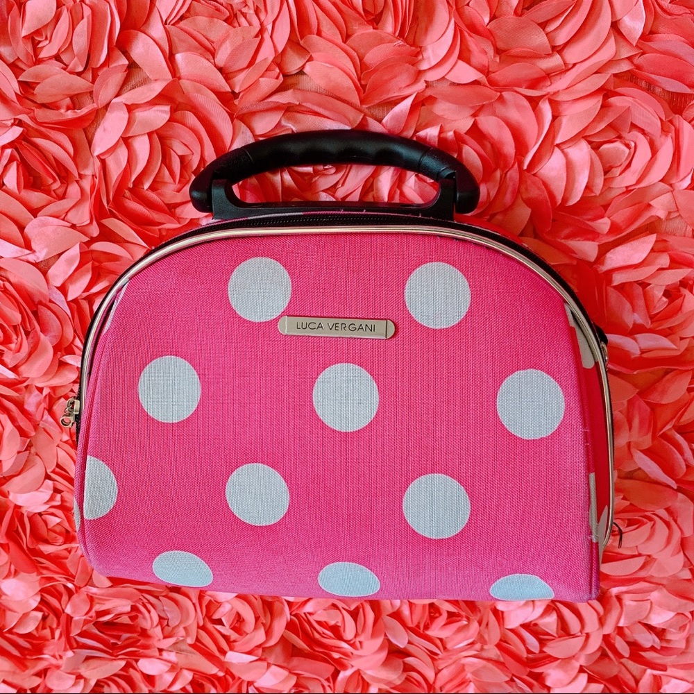 Vintage polka dot hard case traveler